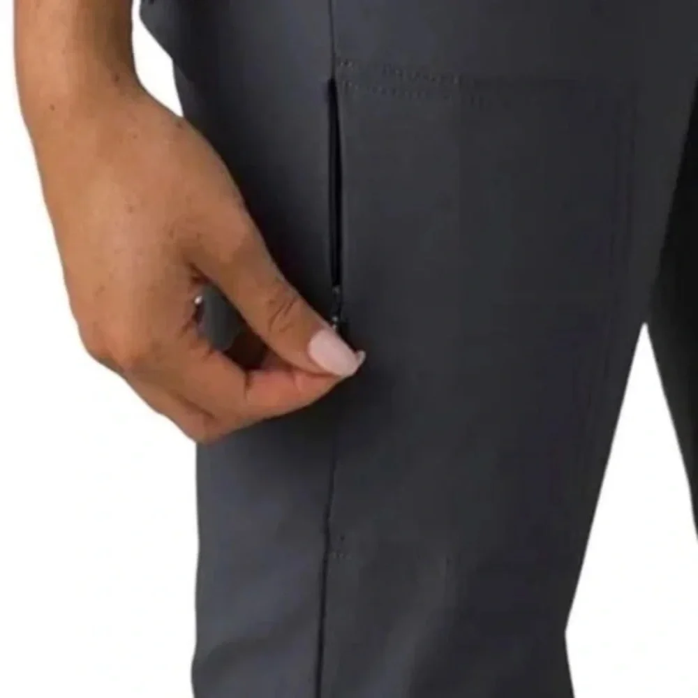 Prana Halle II Pant Convertible Roll Up Outdoor Utility Hiking Coal Gray 14 - Picture 7 of 13